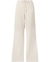 The Elder Statesman - Cashmere Blend Wide-Leg Sweatpants - Lyst