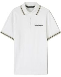 Palm Angels - Logo-Print Cotton Polo Shirt - Lyst