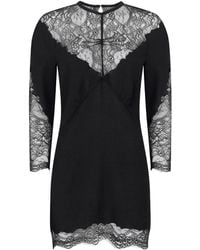 The Attico - The Lace Panel Mini Dress - Lyst