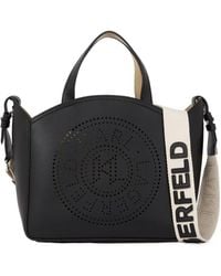 KARL LAGERFELD - K/Circle Perforated Small Tote Bag - Lyst
