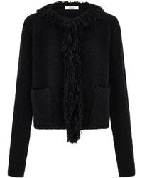 Ferragamo - Cardigan With Fringe Detail - Lyst