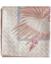 Ferragamo - Dune Print Silk Twill Scarf - Lyst