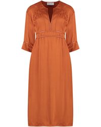 Yves Salomon - Belted Crepe Midi Dress - Lyst