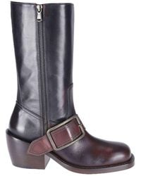 Dries Van Noten - Buckle Detailed Zipped Boots - Lyst
