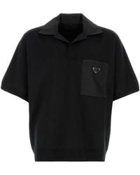 Prada - Wool Polo Shirt - Lyst