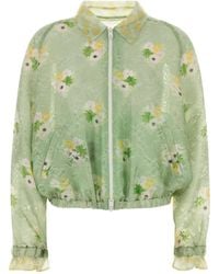 Fendi - Light Organza Lace Bomber Jacket - Lyst