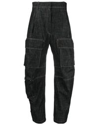 Brunello Cucinelli - High-Waist Tapered Leg Cargo Jeans - Lyst