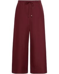 Max Mara - Drawstring Wide-Leg Trousers - Lyst
