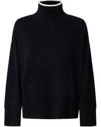 Pinko - Contrast-Trim Roll-Neck Sweater - Lyst