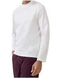 Brunello Cucinelli - Mock Neck Long Sleeved T-Shirt - Lyst