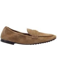 Tory Burch - Logo Plaque Slip-On Loafers - Lyst