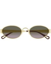 Chloé - Chloé Eyewear Oval Frame Sunglasses - Lyst
