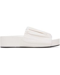 サンダル・ミュール Jil Sander Gathered Texture Open Sandals With Platform Sole Jil Sander Gathered Texture Open With Platform Sole | THE LIST