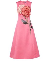 Leo - C Floral-Appliqué Cocktail Dress - Lyst