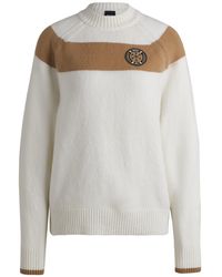 BOSS - High-Neck Knit Sweater - Lyst