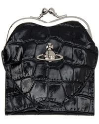 Vivienne Westwood - Heart-Frame Croc-Embossed Wallet - Lyst