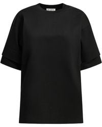 Alaïa - Alaïa Double Sleeve Crew Neck T-Shirt - Lyst