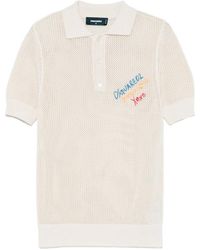 DSquared² - Summer Lovers Knitted Polo Shirt - Lyst