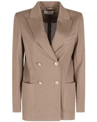Circolo 1901 - Double-Breasted Textured Blazer - Lyst