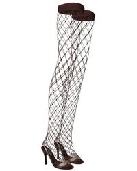 Stella McCartney - Slip-On Fishnet Heeled Sandals - Lyst