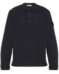 Stone Island - Long Sleeve Logo Patch Sweatshirt - Lyst