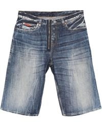 Martine Rose - Logo-Patch Denim Shorts - Lyst