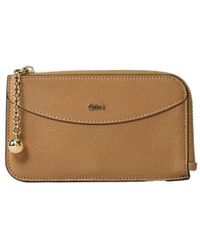 Chloé - Chloé Logo Plaque Zipped Wallet - Lyst