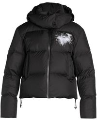 Off-White c/o Virgil Abloh - Scribbled Arrows Hooded Down Jacket - Lyst