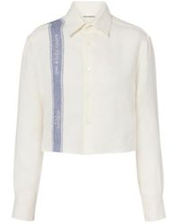JW Anderson - Cropped Linen Shirt - Lyst