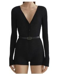 Mugler - Buckle V-Neck T-Shirt - Lyst