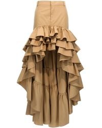 Moschino - Asymmetrical Cotton Canvas Skirt - Lyst