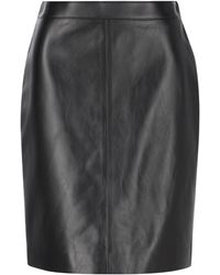Celine Pencil Wool Skirt in Black | Lyst