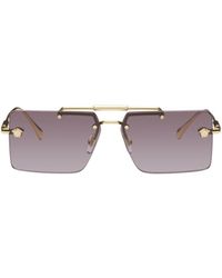 Versace - Logo Pattern Sunglasses - Lyst