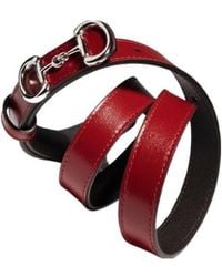 Gucci - Thin Belt With Horsebit Buckle - Lyst