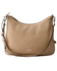 Prada - Fold Large Leather Shoulder Bag - Lyst