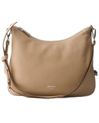 Prada - Fold Large Leather Shoulder Bag - Lyst