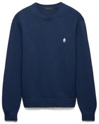 Prada - Logo Embroidered Knitted Sweater - Lyst