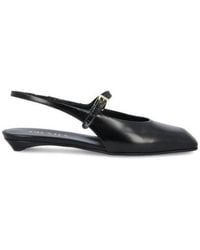 Prada - Leather Slingback Ballet Flats - Lyst