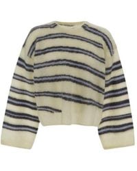 Acne Studios - Striped Crewneck Jumper - Lyst