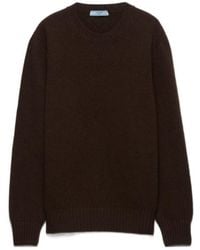 Prada - Long-Sleeved Crewneck Knitted Jumper - Lyst