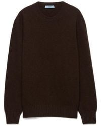 Prada - Long-Sleeved Crewneck Knitted Jumper - Lyst
