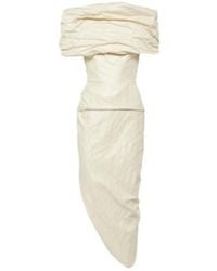 Maticevski - Amber Draped Cotton-Blend Midi Dress - Lyst