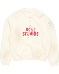 Acne Studios - Fleece Logo Sweatshirt - Lyst