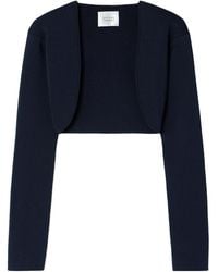 Galvan London - Atalanta Cropped Ribbed Stretch-Knit Cardigan - Lyst