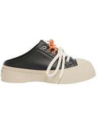Marni - Leather Pablo Lace-Up Sabot - Lyst
