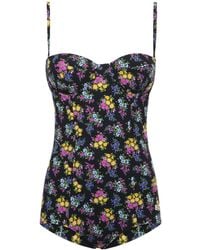 Dolce & Gabbana - Floral-Printed One-Piece Swimsuit - Lyst