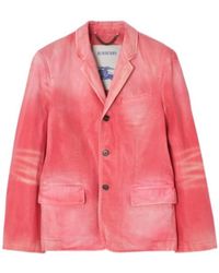 Burberry - Coated Denim Tailored Jacket - Lyst