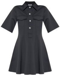 Ganni - Chest Pocket Mini Dress - Lyst