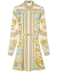Versace - Dress With "Underwater Barocco" Print - Lyst