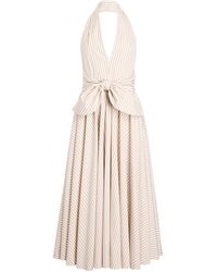 Patou - Halterneck Knot Midi Dress - Lyst